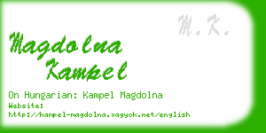 magdolna kampel business card